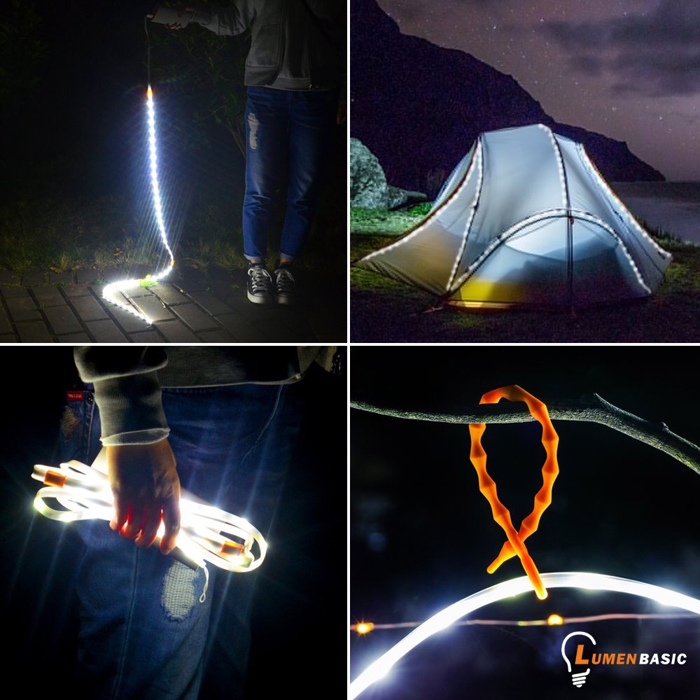 DC5V LED Camping Tent Light Strip Mobile Power Waterproof Bag USB Light  Strip