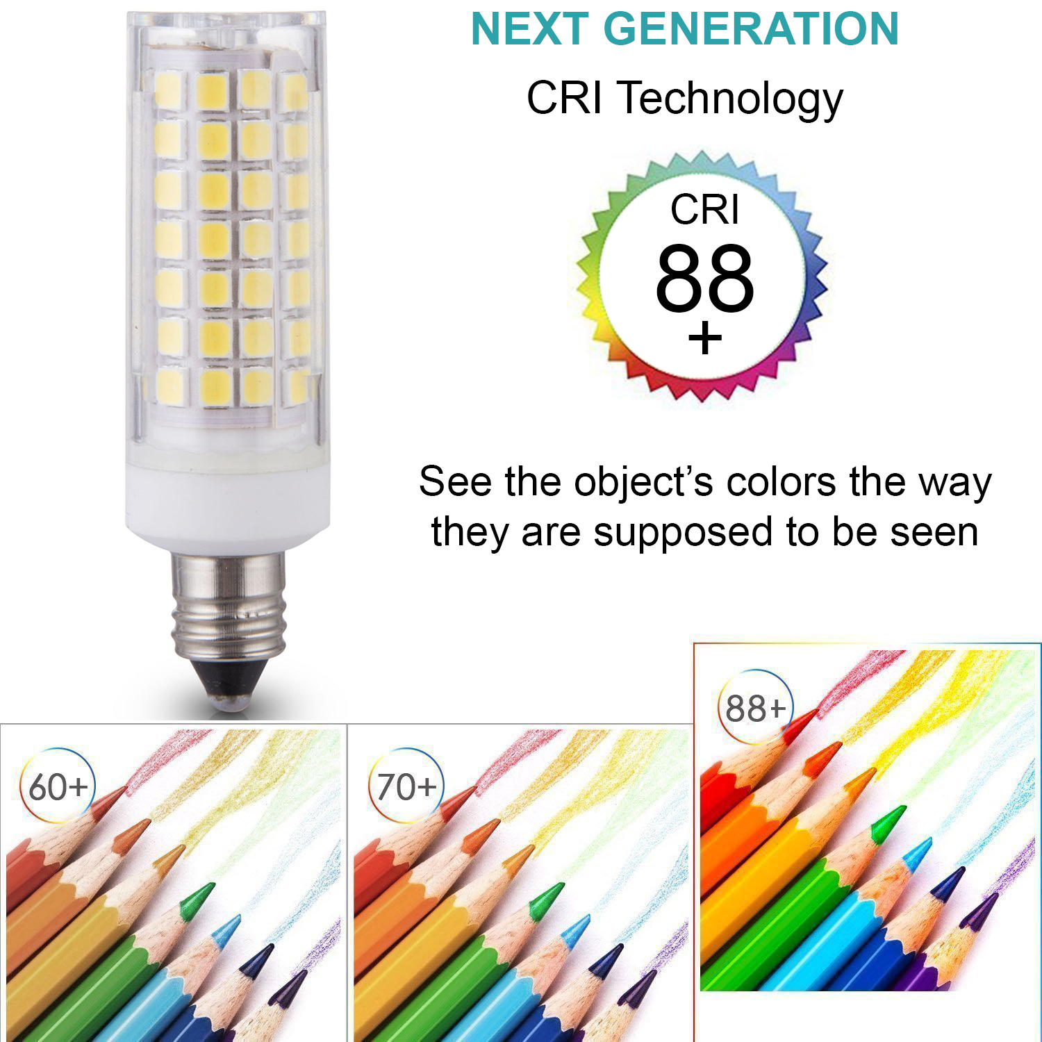 Wei Light E11 led Bulbs Dimmable Daylight White 6000K,E11 Mini Candelabra Base 120V Halogen Bulbs Replacement Daylight White Pack of 2 